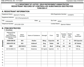 How to Complete a DEA Form 41 (Registrant of Controlled Substances ...